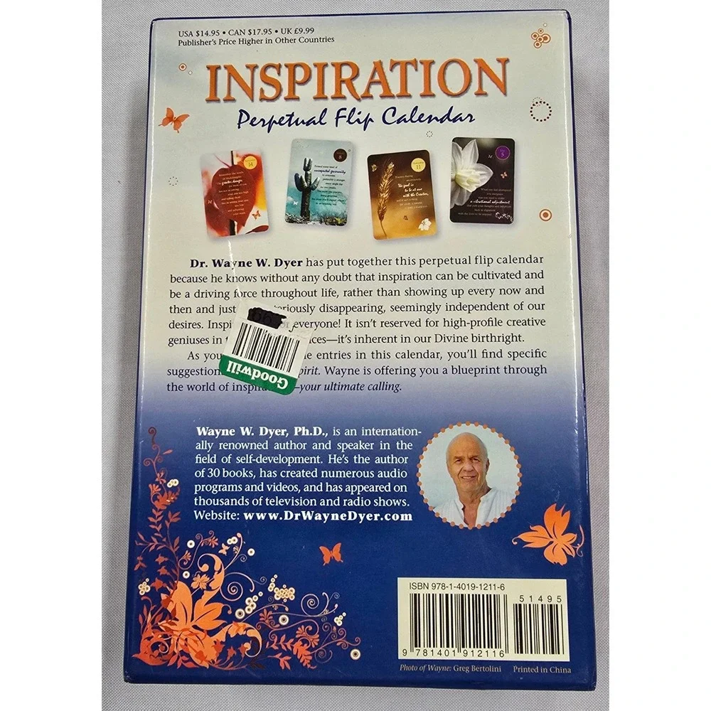 Inspiration Perpetual Flip Calendar by Dr. Wayne W. Dyer - Spiritual Affirmation